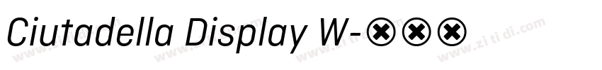 Ciutadella Display W字体转换